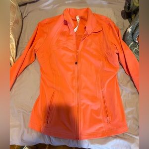 Lululemon pink coral define jacket Luon size 14!!